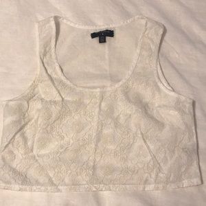 By Corpus Crop Lace Tank